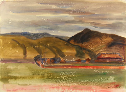 On the Kola Peninsula, 1973 (w/c on paper)