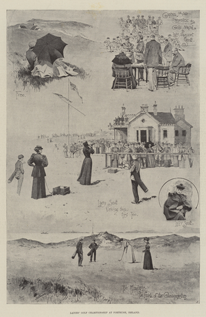 Ladies' Golf Championship at Portrush, Ireland (litho)