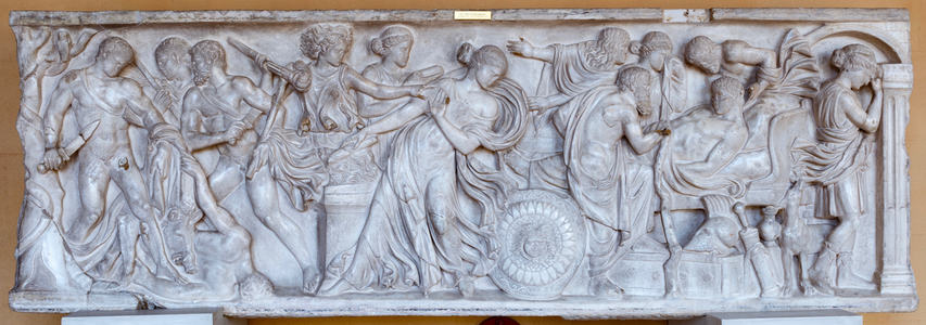 Sarcophagus depicting the Death of Meleager (marble)