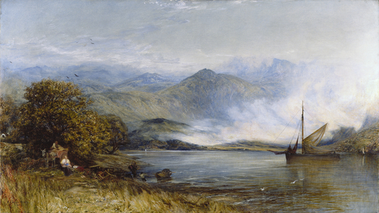 Just Arrived by the Sloop (in the Conway Valley, North Wales), 1889 (oil on canvas)