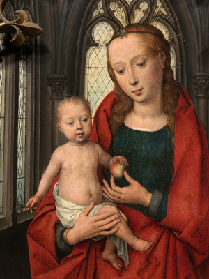 Detail of the Reliquary of Saint Ursula, 1489 (gilded & painted wood)