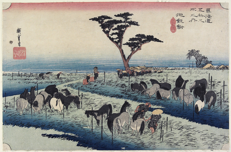 April Horse Fair, Chiryu_, c. 1833