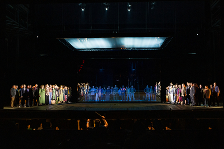 Act 1 of the opera "Nabucco", Teatro de la Maestranza, Seville, Spain, 2024 (photo)