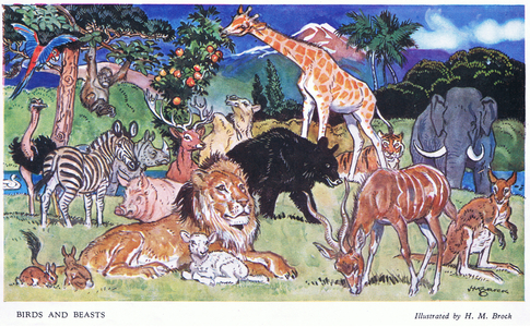 Birds and beasts (litho)