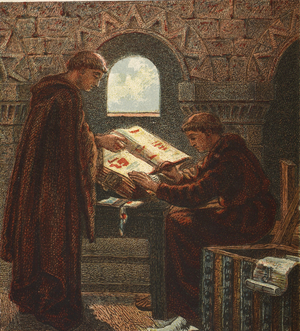 Domesday Book, pub. 1890 (colour lithograph)