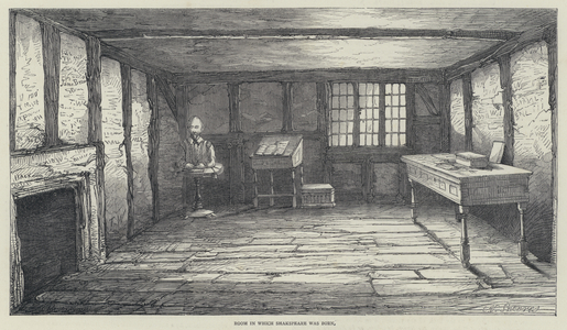 Room in which Shakspeare was Born (engraving)