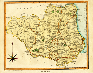 Historical Map of County Durham, 1810 (print)