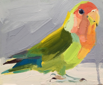 Lovebird, 2017 (oil on board)