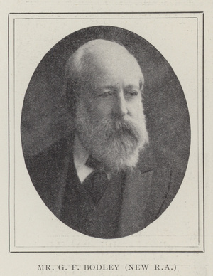 Mr G F Bodley, New RA (b/w photo)