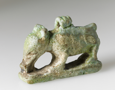 Figurine of a Pig, c.1069-664 BC (faience)
