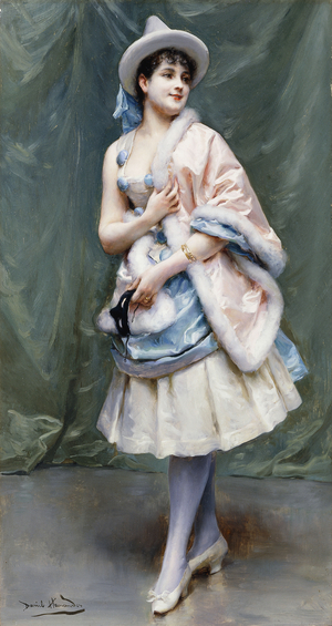 The Masked Ball, (oil on panel)