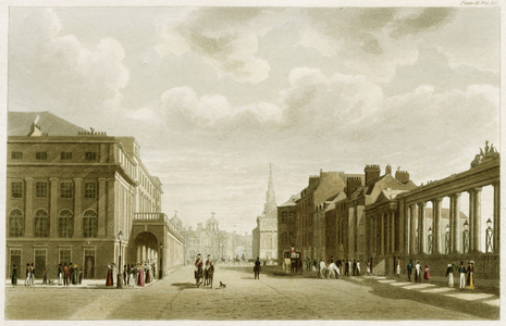 Pall Mall, London, UK (colour engraving)