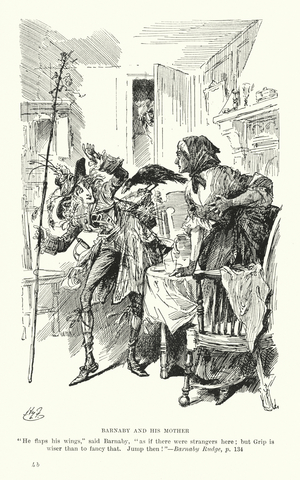Illustration for Barnaby Rudge by Charles Dickens (litho)