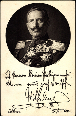 German Emperor Wilhelm II, Red Cross, 1914