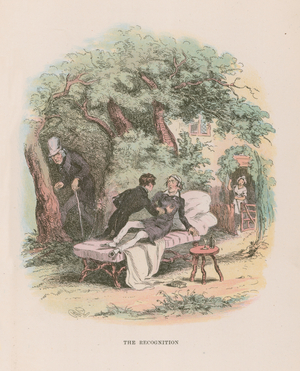 Illustration for Nicholas Nickleby (colour litho)