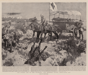 For Speedy Aid to the Wounded, the Manders Flying Ambulance Car (litho)
