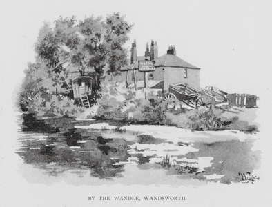 By the Wandle, Wandsworth (litho)