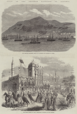 Visit of the Emperor Napoleon III to Algeria (engraving)