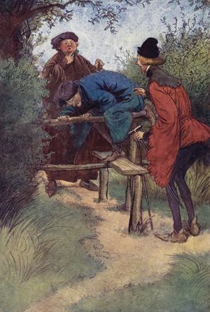 Illustration for The Merry Wives of Windsor (colour litho)