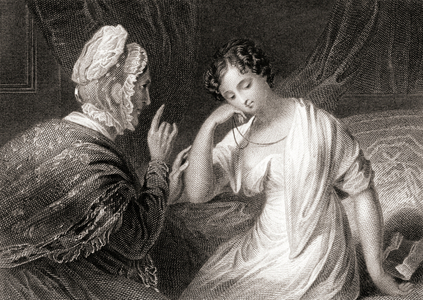 The Love Letter, engraved by Charles Rolls after painting by H. Richter