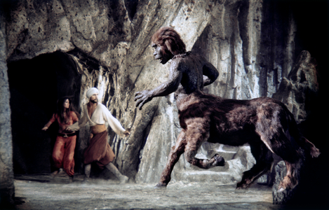 Caroline Munro And John Phillip LawCreator Of Special Visual Effects Ray Harryhausen