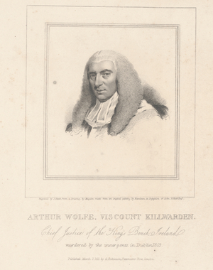 Arthur Wolfe, Viscount Killwarden, engraved by G. Robinson (engraving)
