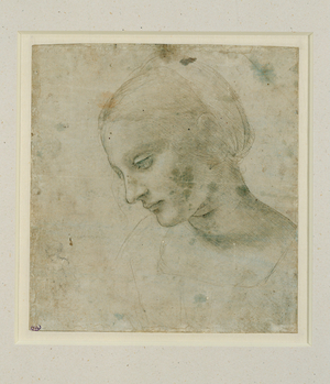 Tete de femme presque de profil …
