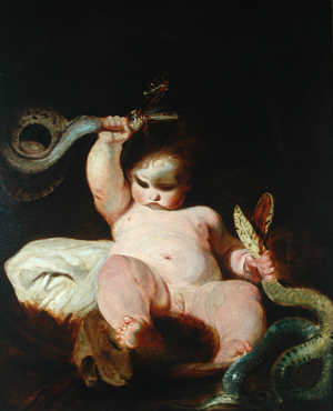 Infant Hercules (oil on canvas)