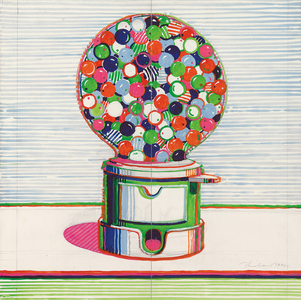 Study for Gumball Machine, 1970 (gouache and graphite, on two joined illustration boards)