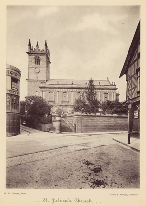 Shrewsbury: St Julian's Church (b/w photo)