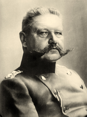 Portrait of Paul von Hindenburg  (b/w photo)