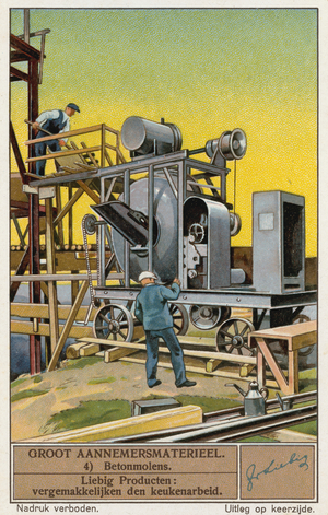 Concrete mixer (chromolitho)