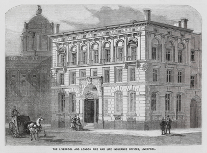 Liverpool and London Fire and Life Insurance Company offices, Liverpool (engraving)