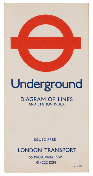 London Underground Pocket Map, 1973