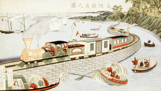 Takanawa Railway in Japan (1880)