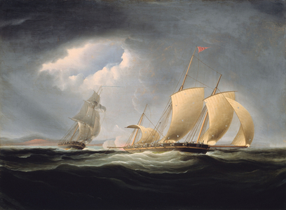 Capture of the Tripoli by the Enterprise, 1806-12 (oil on canvas)