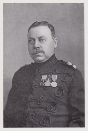 Henry Moore, English policeman who led the Metropoltan Police's investigation into the Whitechapel Murders in the 1890s (b/w photo)