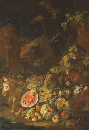 Still life with putti