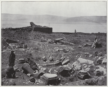 Capharnaum, the ruins (b/w photo)