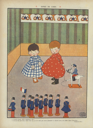 Illustration for Le Rire (colour litho)