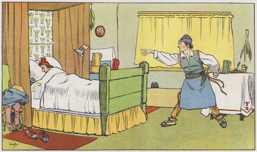 I took up the marrow bone and flung it at his head (colour litho)