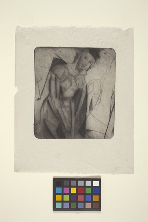 Figure In Glass (drypoint)