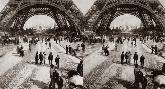 The Champ de Mars at the Exposition Universelle, 1900 (b/w photo)