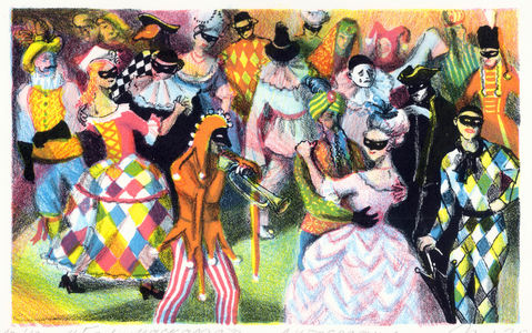 Mascarade, 2016 (colour litho)