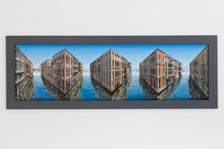 Vision of Venice, 2018 (oil and photographic collage on board construction)