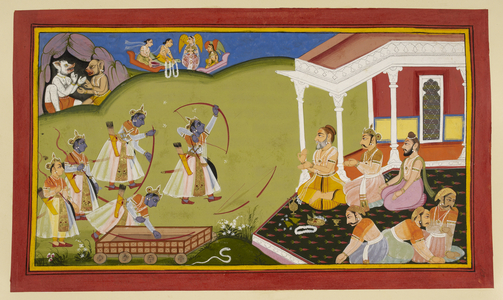 Rama breaks Siva's bow, 1712 (miniature)