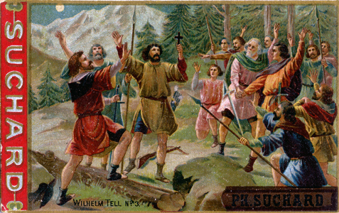 History. Switzerland. William Tell (Wilhem Tell, hero of Switzerland, XIVth cent.) Imagery, France, c.1900.