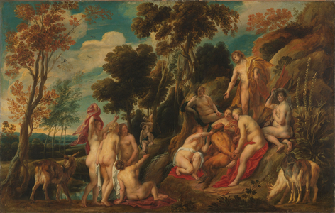 Pan Punished by Nymphs, c.1640 (oil on canvas)