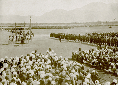 A Review at Quetta (b/w photo)