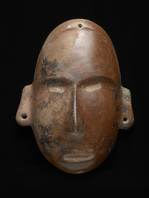 Burial Mask, 200B.C.-300 (slipped and painted earthenware)